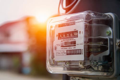 running electrical meter