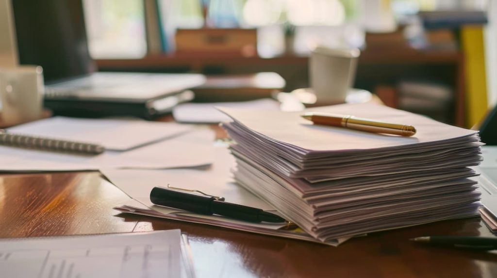 solar contracts on a lawyers desk