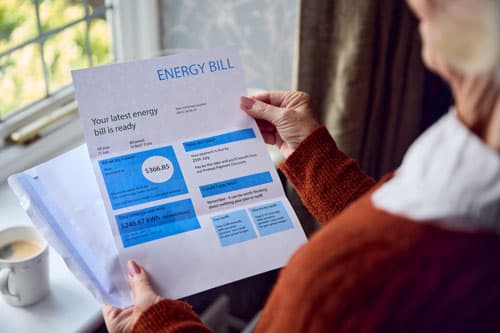 reviewing a solar utility bill