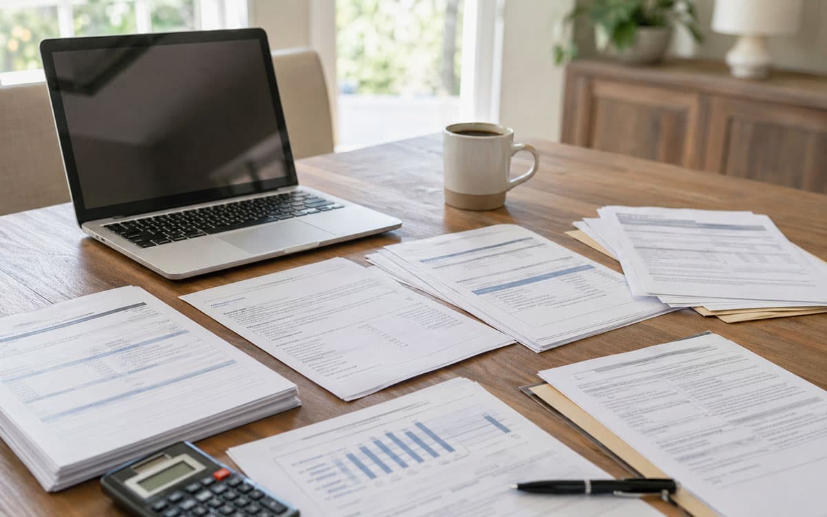 Solar lender bankruptcy statement and account paperwork Solar loan statement and bankruptcy notice on a table